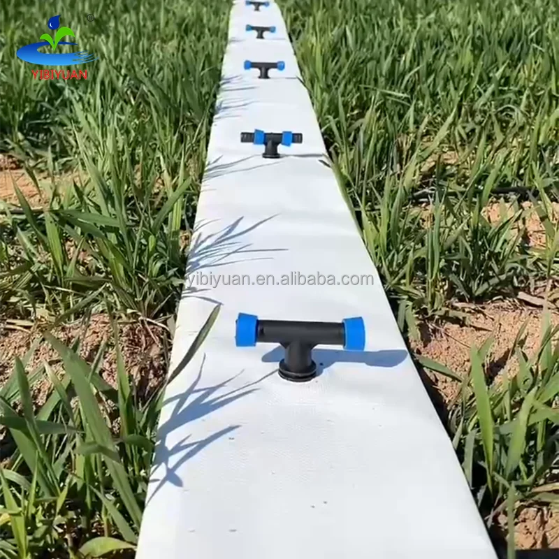 Agricultural 2.5 Inch Water Lay Flat Pipe Prefabricated Hole Pe Canvas Layflat Irrigation Hose