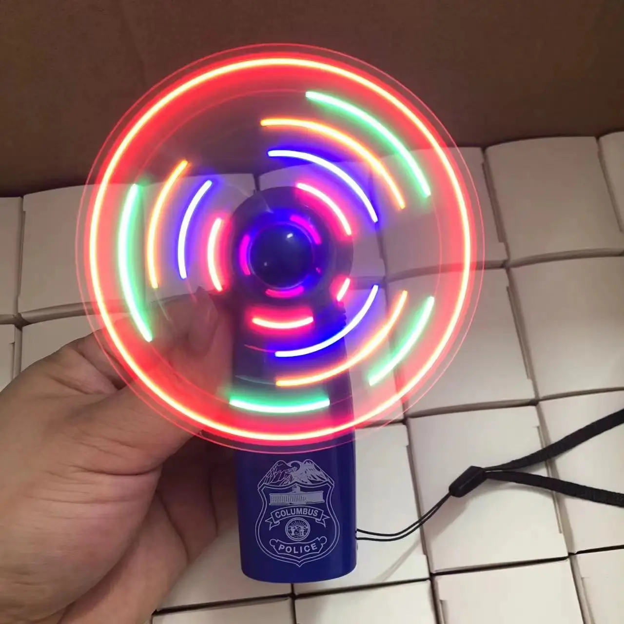 Portable Led Sign Fan Mini Fan with Light - Portable Cooling & Programmable LED