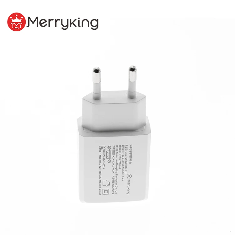 KC KCC Certification Single Portable USB Charger 5V 300mA 500mA EK Plug USB Adapter
