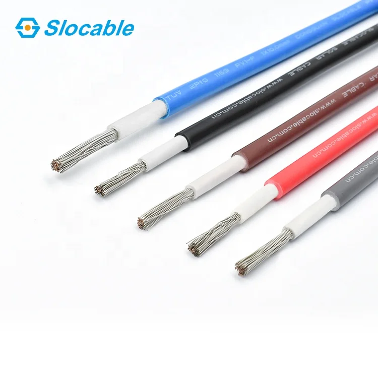Solar PV DC Cable Custom Solar Connector Cables UV Resistant DC PV Wire 4mm2