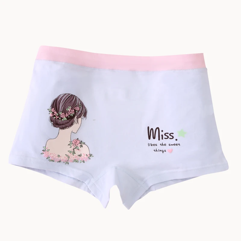 100% органический трусики с изображениями героев из мультиков для детей От 3 до 14 лет дети стринги для девочек стринги здоровым трусы-боксеры