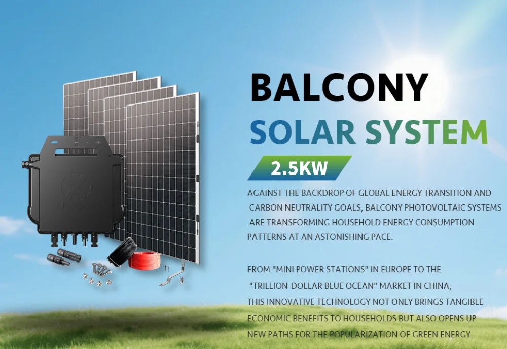 QIANEN 2500W Home Solar Energy System Kit Plug-and-Play Monocrystalline Silicon Balcony Grid Inverter 2.5KW Solar Power MPPT manufacture