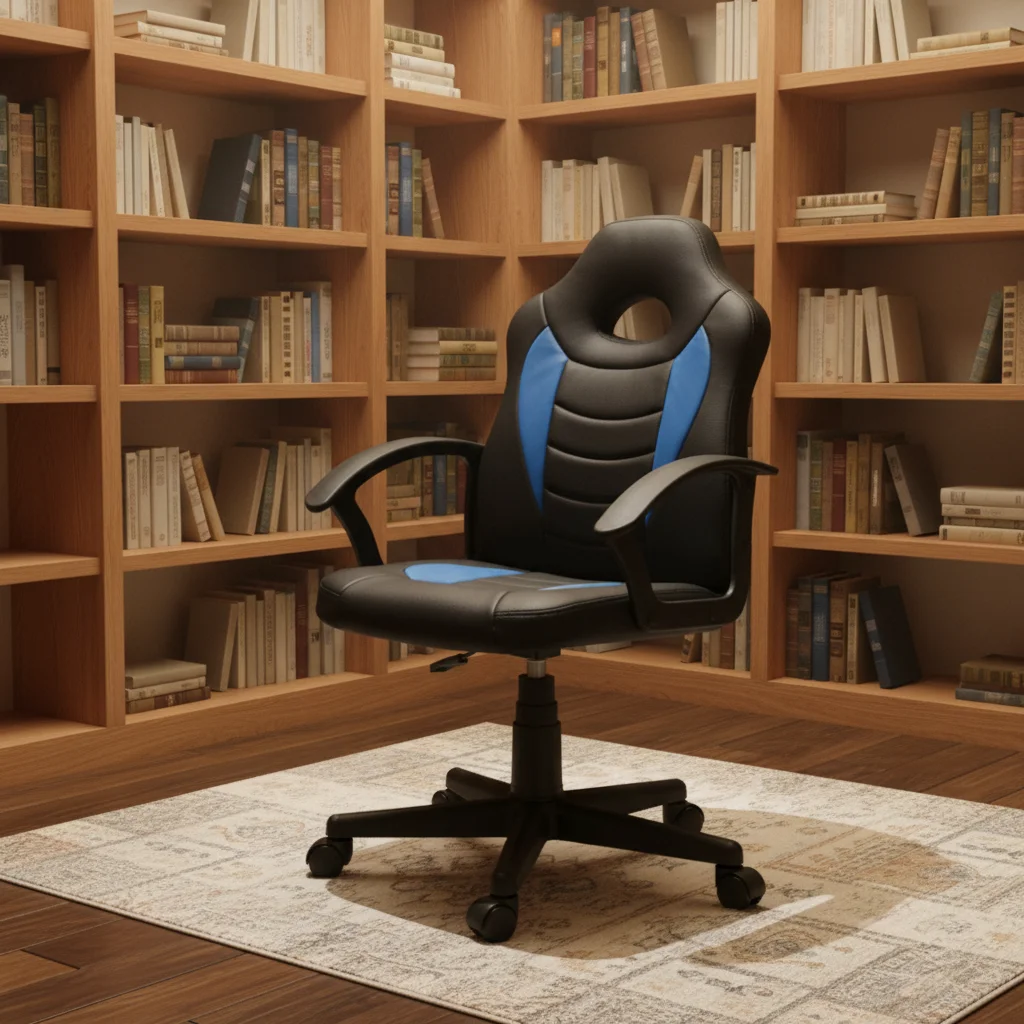 Blue Leather Convertible Chaise Gaming Chair Free Delivery Spare Parts Ergonomic Sponge