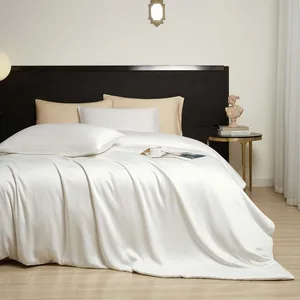 CHENHONG Organic Woven 100% Bamboo Non-Disposable Solid Simple Quality 300tc All-Season Customizable Wedding Four-Piece Bed Set