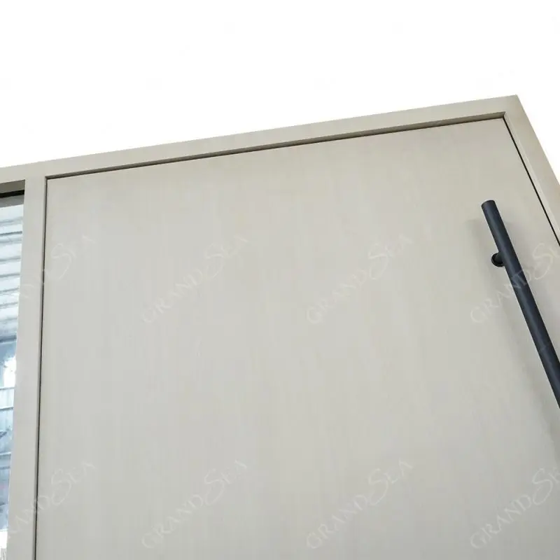 2024 Latest Design Aluminum Design Entry Front Pivot Doors Modern Security Exterior Aluminum Pivot Doors for Houses