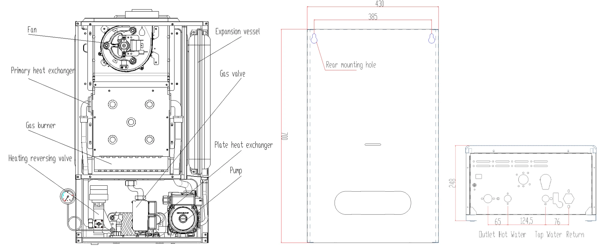 Hot Water Boiler, 24KW, Copper, 12L - detail 28