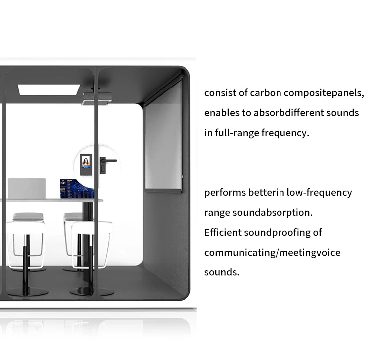 Easy Assemble Sound Proof Booth Room Soundproofed Glass Napping Brocast