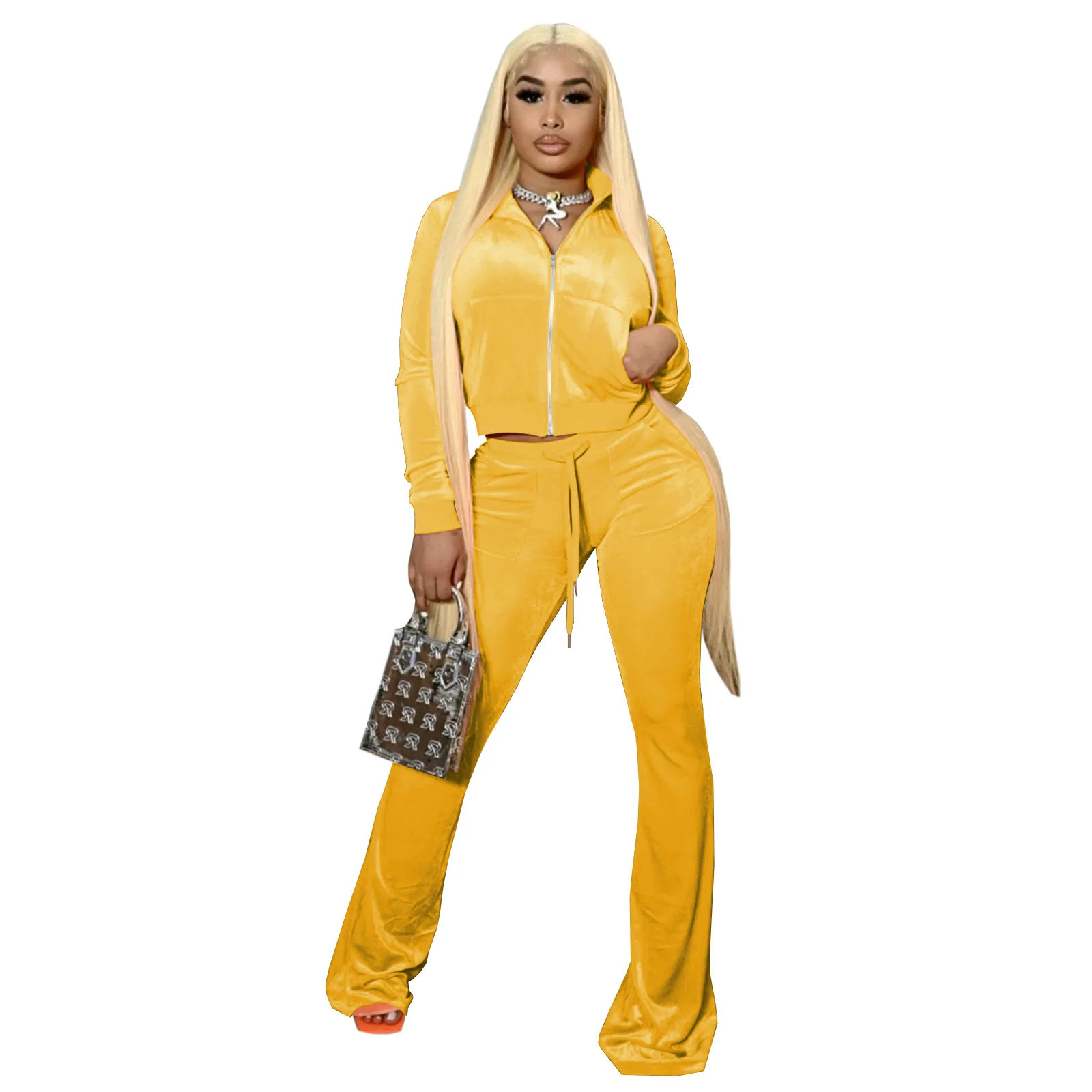 Shop Our Fall 2022 Solid Velvet Sweatsuit Women's Collection