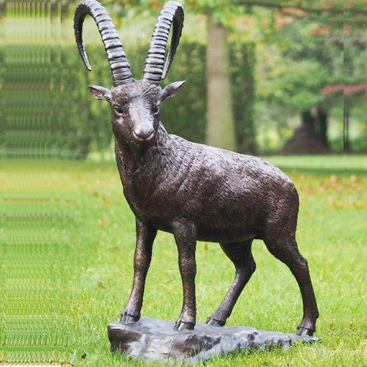 Vintage ibex statue, resin gazelle, resin goat, alabaster 2024 base dark striped faux wood resin 7” ht x 5”, NEW OLD Stock 1980 ESTATE Treasure