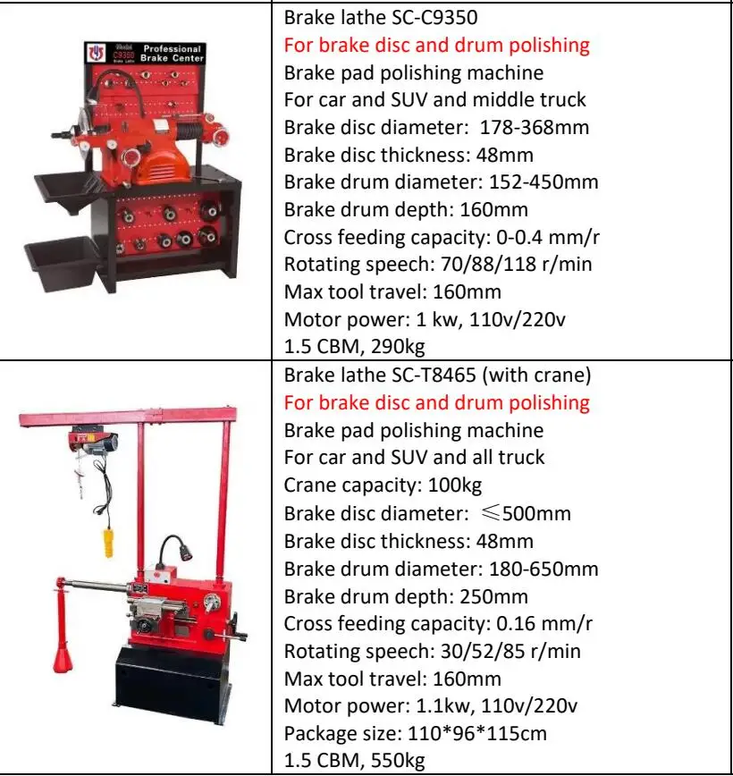 C9350C Car Disc Brake Lathe Machine Vertical Truck Brake Drum Disc Lathe Cutting Machine