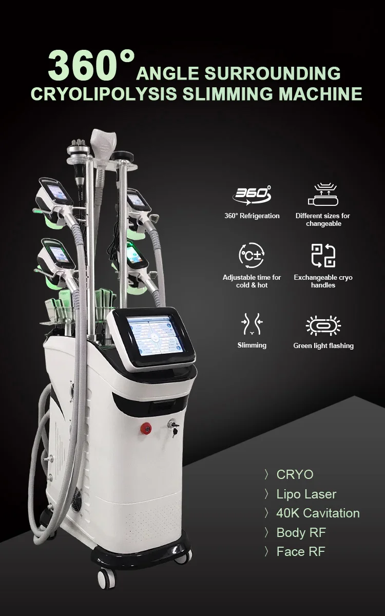 360 độ cryotherapy chất béo đóng băng 40k Cavitation Slimming máy