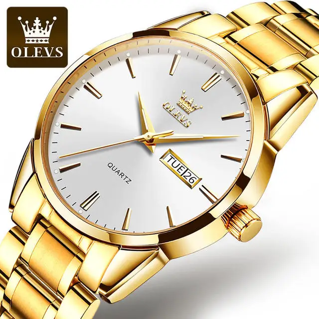OLEVS Orologio Uomo In Acciaio Inox - Cronografo Con Lunetta Girevole, Datario, Movimento Al Quarzo, Modello XLYUK-SS-G6898 - 2