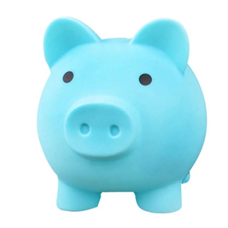Cute Small PVC Piggy Bank Pig Money Box With Number Pattern Plastic Money Bank Painted With Custom Logo