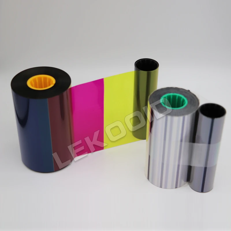 カードプリンター CY-340-100 フィルムリボン CY-3RA-100 オリジナルJVCカードプリンターCY-340-100D YMCKリボン & CY-3RA