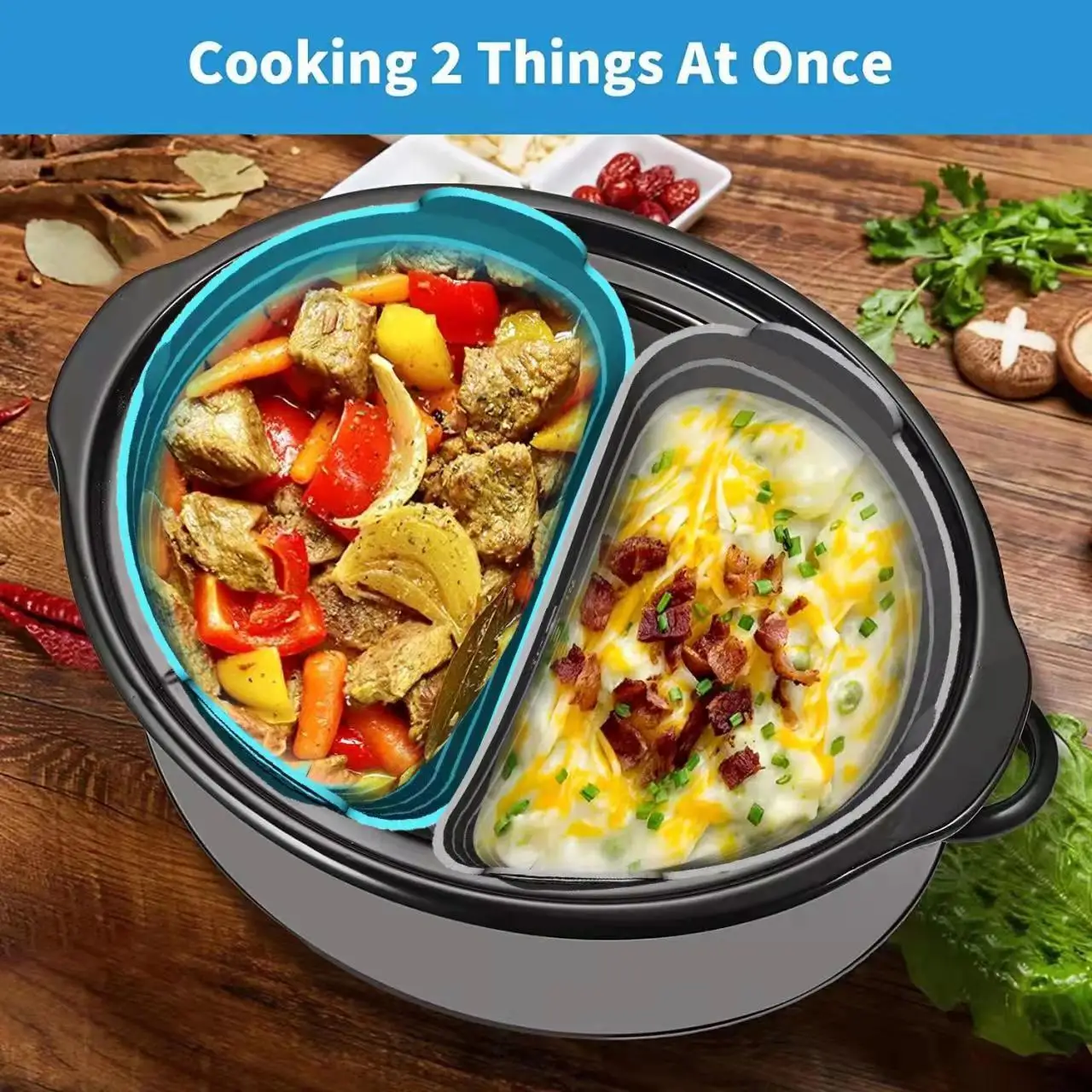 S080 Slow Cooker Liners 38 Quart Mini Crockpot For Dips Crockpot Liners Disposable Oval Large