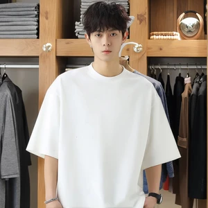 2026 Summer New Japanese Loose Cotton Men's Short-Sleeved  CUSTOMIZED R&D Wholesale Sample