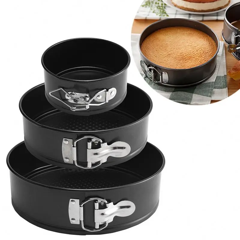 Non Stick Springform Cake Pan Baking Bake Tray Tins Round Spring Form Pan Set Bake Tool Bakeware
