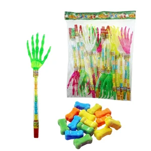 Halloween Hand Bone Shaped Fluorescent Whistle Toy Candy