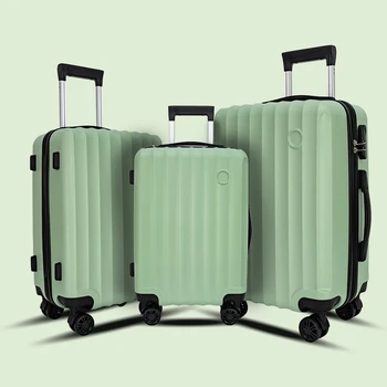 Wholesale Factory Price Fashion PC Luggage Set Candy Color Aluminum Trolley with Spinner Caster Lock Unisex Men Women Travel Use