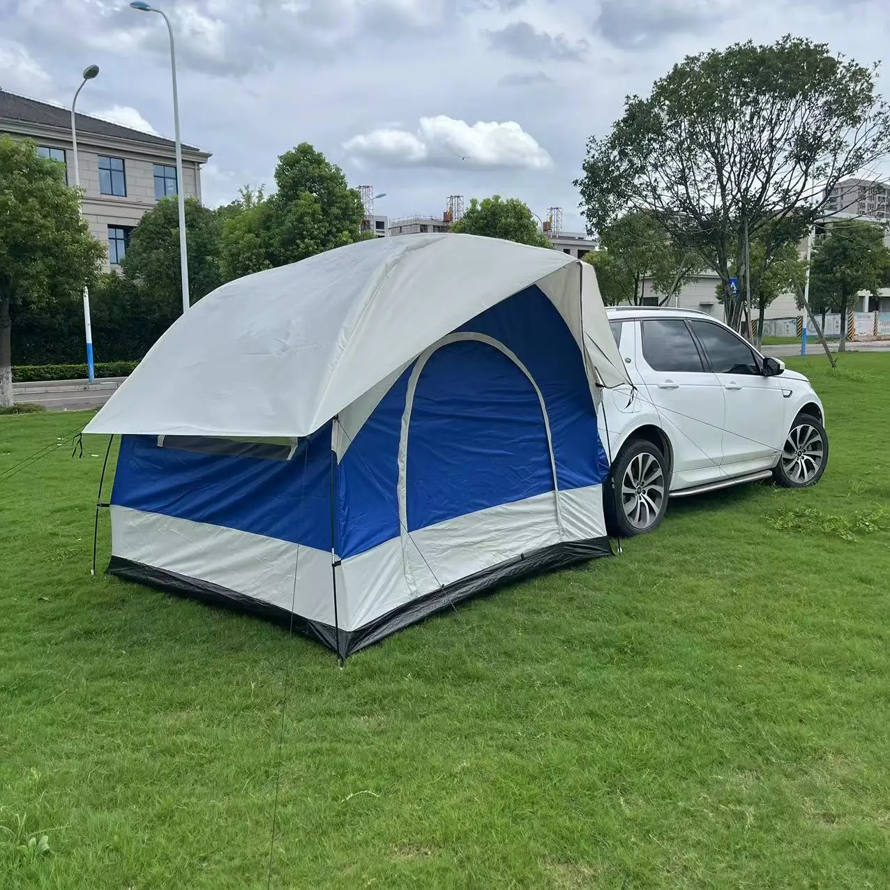Outdoor SUV Car Rear Tent Double-layer Four-season Oxford Cloth Rainproof Sunscreen  Camping Travel Trunk