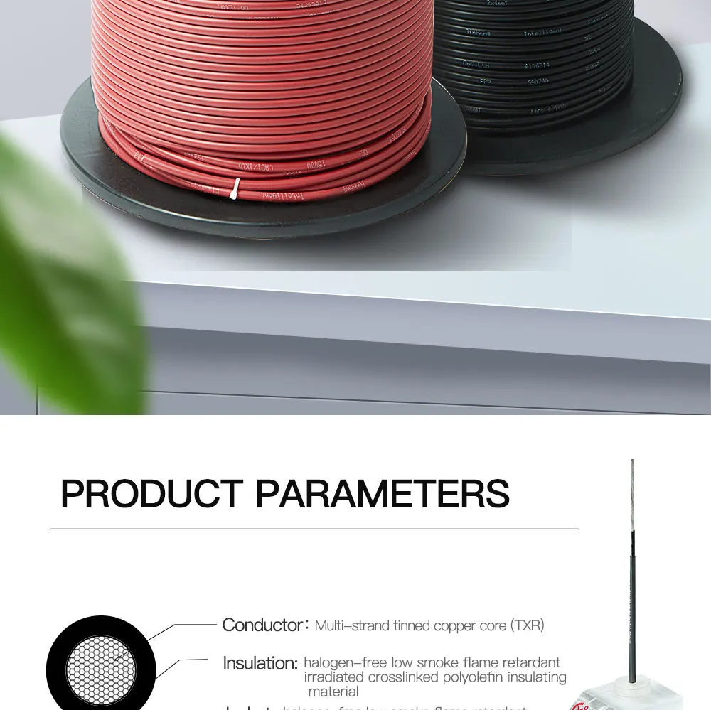 Pv Solar Panels Cable Electric Wire Black Red Irradiated Pv Cable Iec131 Cable Pv In Stock 4mm 3917