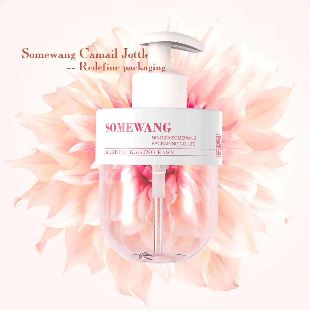 Somewang NEW Design Jar Bottle Cosmetic Skin Care Cartons Amber PET Customized Logo Face Cream Jars Eco Friendly Cosmetic Jars