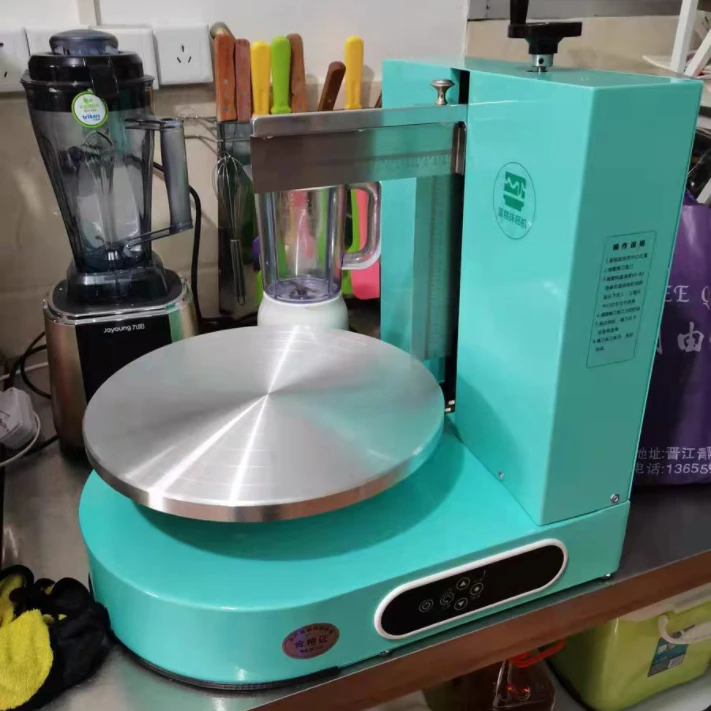 Automatic Round Cake Spreading Machine Cake Cream Coating Decorating Smoothing Machine Cake Making Machine
