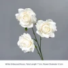 White Embossed Roses