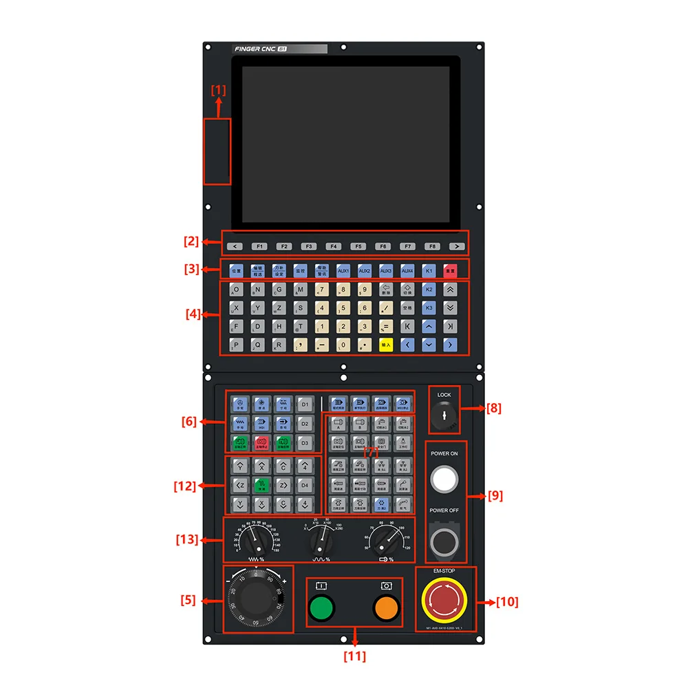10.4 Inch RTCP Turning and Milling CNC Lathe Control System