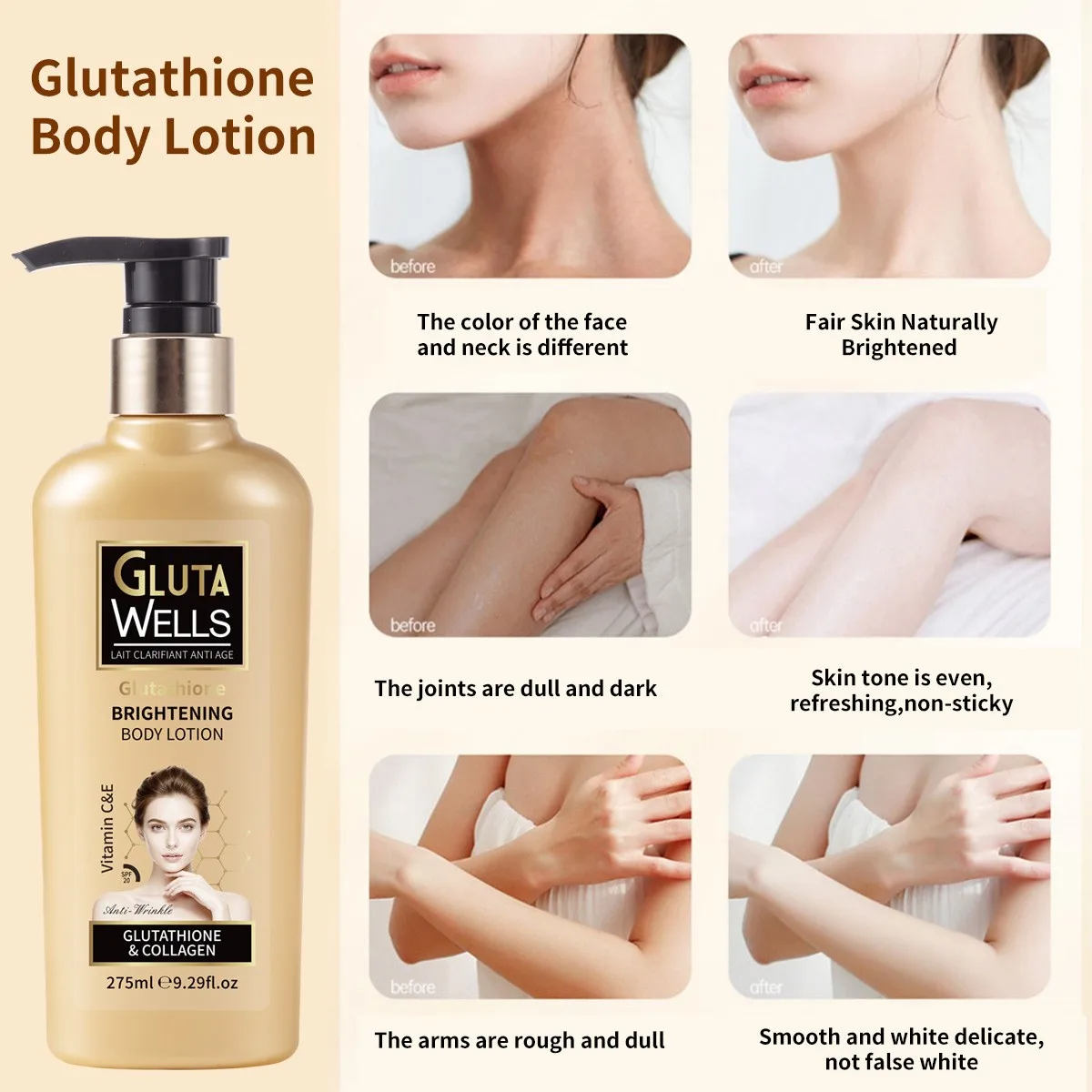 glutathione skincare Intensive Whitening Glutathione Face Cream Brightening Serum Face Soap Skin  Care main image 1
