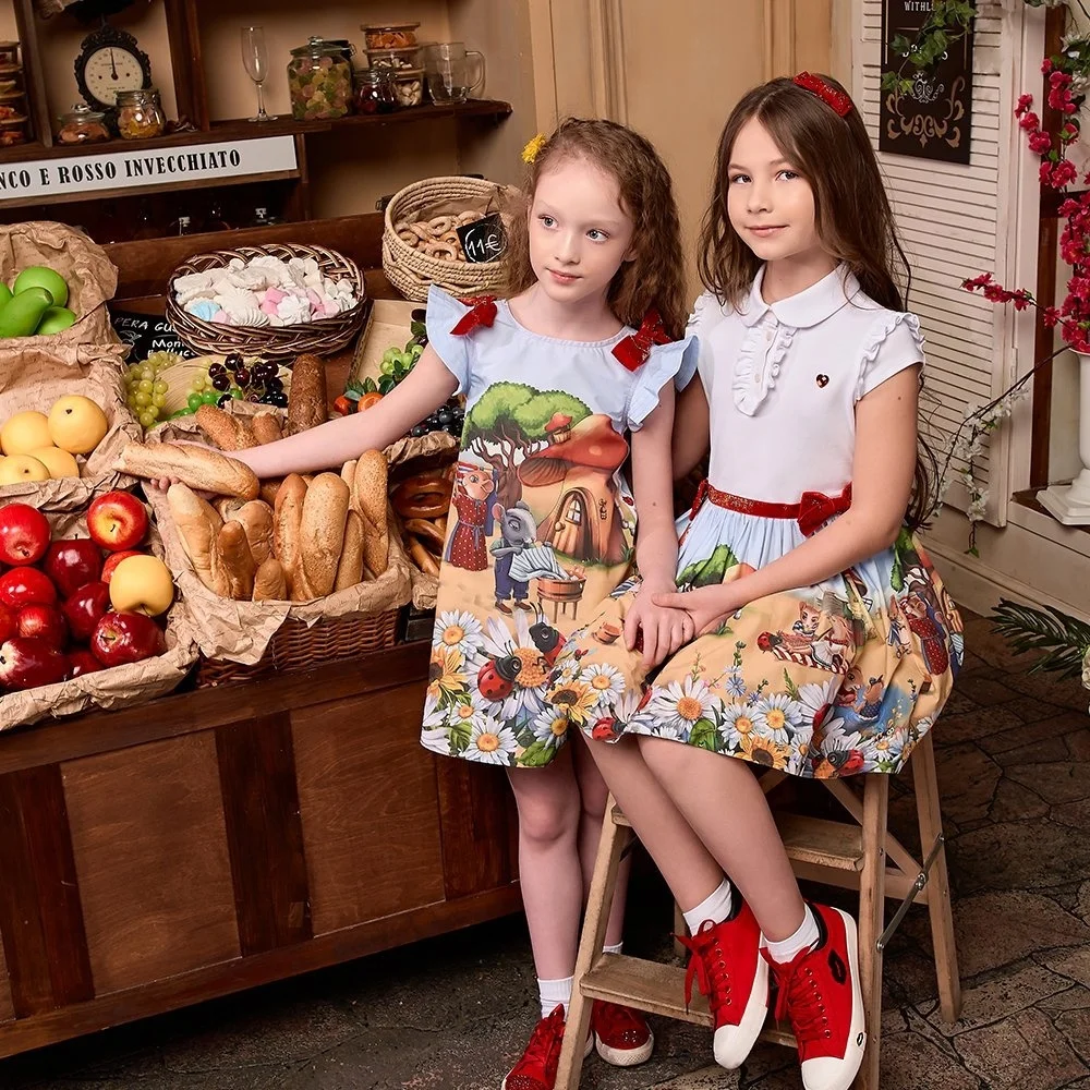 Стилниашка 11122 платья принцессы для девочек вечернее платье одежда девочек-подростков с цветами повседневная детская оптовая продажа