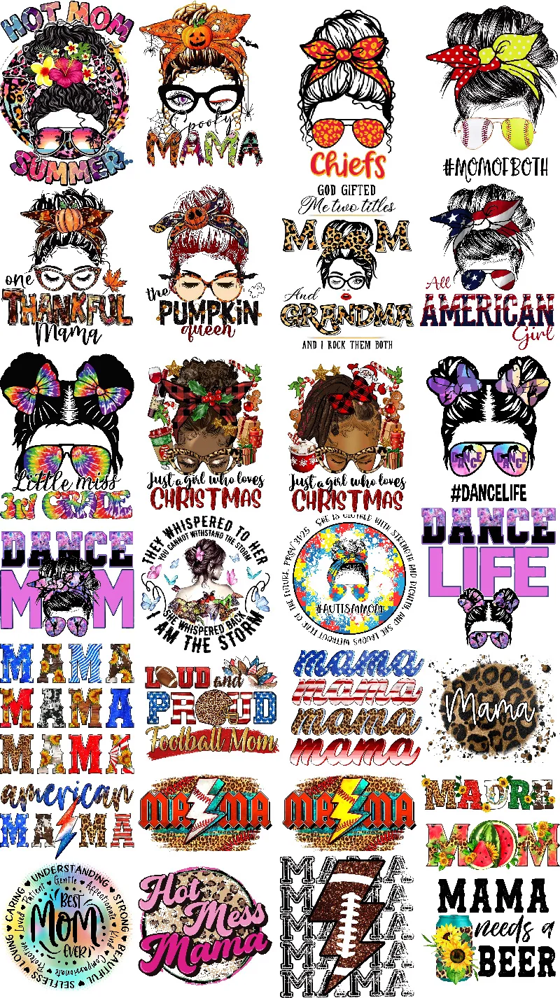 Happy Mothers Day Designs Iron On Vinyl Sticker Ready To Heat Press