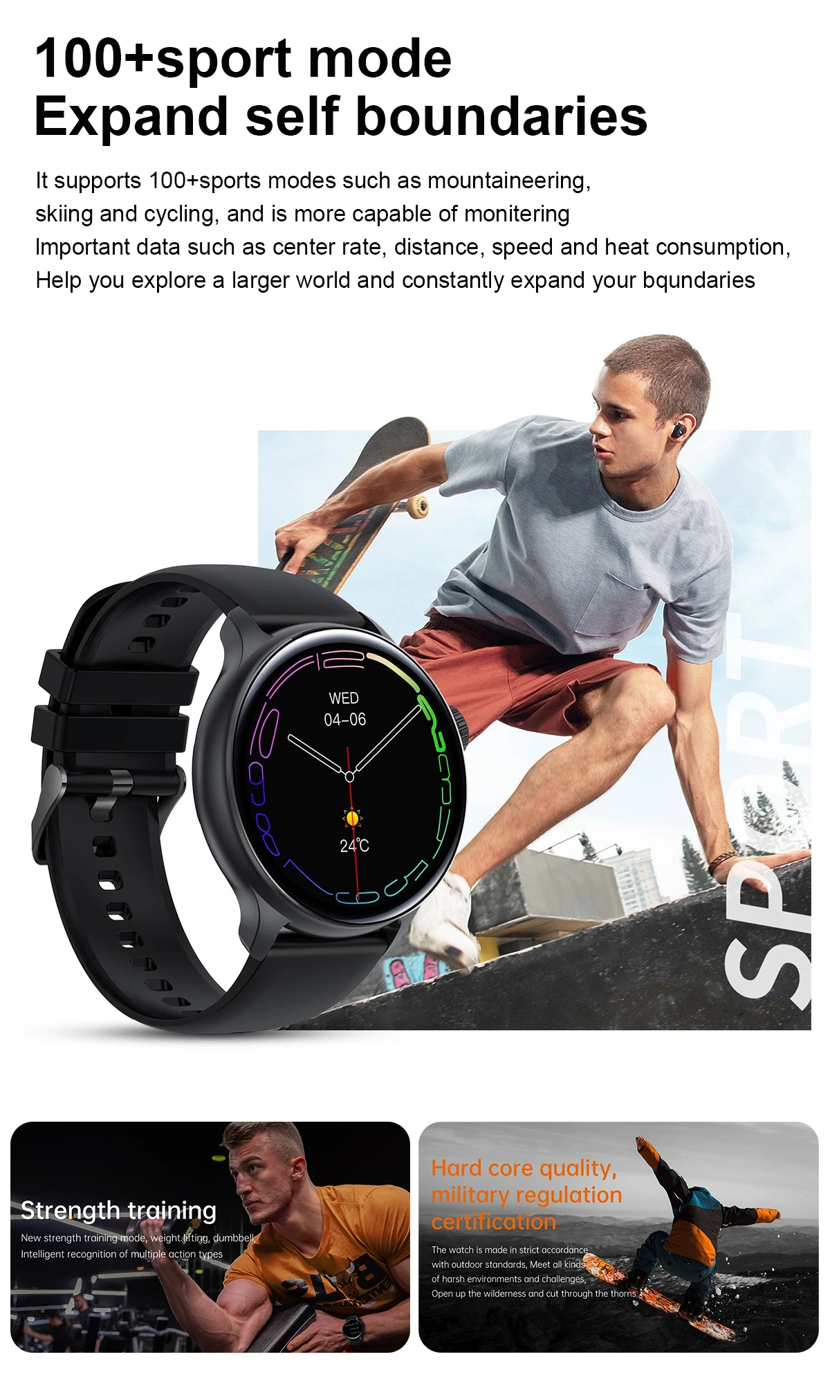 2023 VK58 Amoled Smart Watch - IP68 Waterproof & Touchscreen