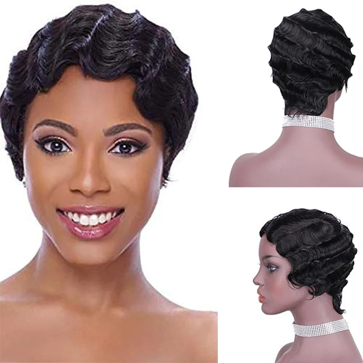 lace front finger wave wig