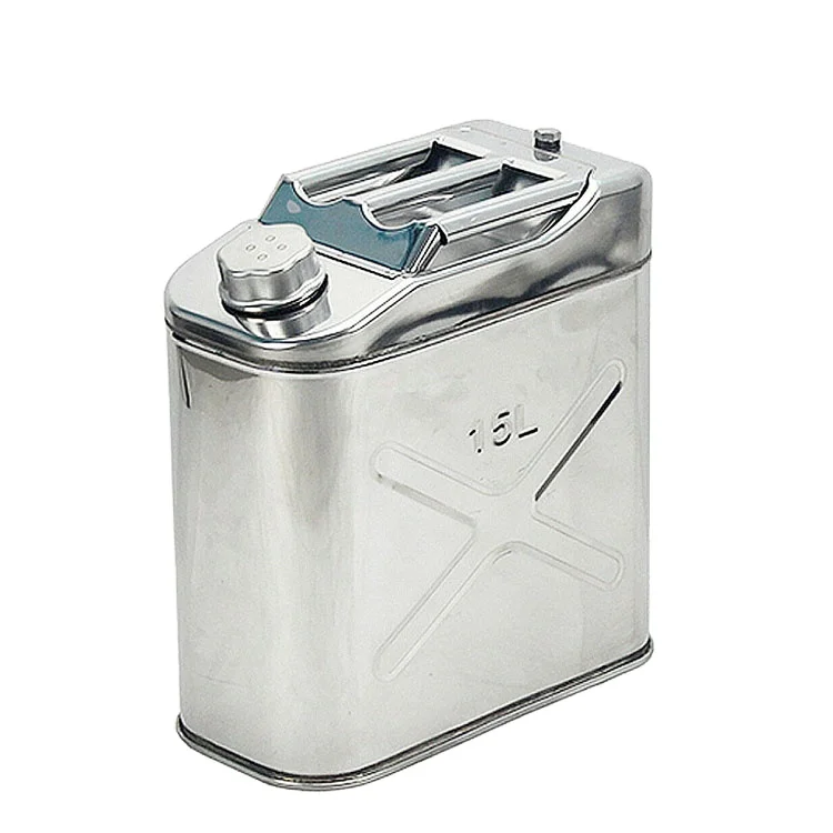 10l Fuel Stainless Jerry Can Vertical 10l Metal Fuel Can For Gasoline