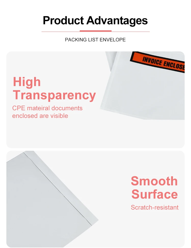 A5 Transparency Packing List Enclosed Self Adhesive Envelopes Self