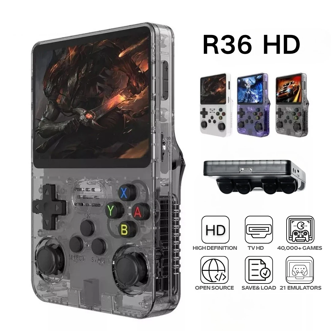 Console de Jeu Vidéo Rétro, Console de Jeu CPU RK3326 avec écran IPS de 3,5 Pouces avec Câble USB pour la Maison (128G