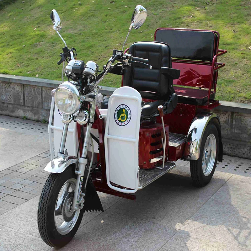 New Red Two Seater Tricycle Two Person diesel Three Wheeler
