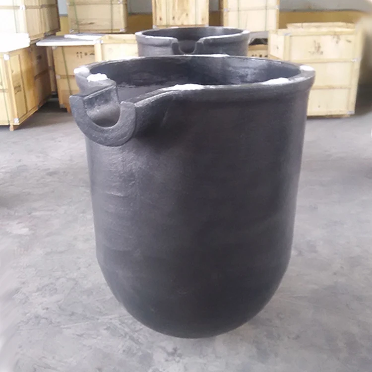 Foundry Silicon Carbide Pot Copper Melting Sic Graphite Crucible With Spout