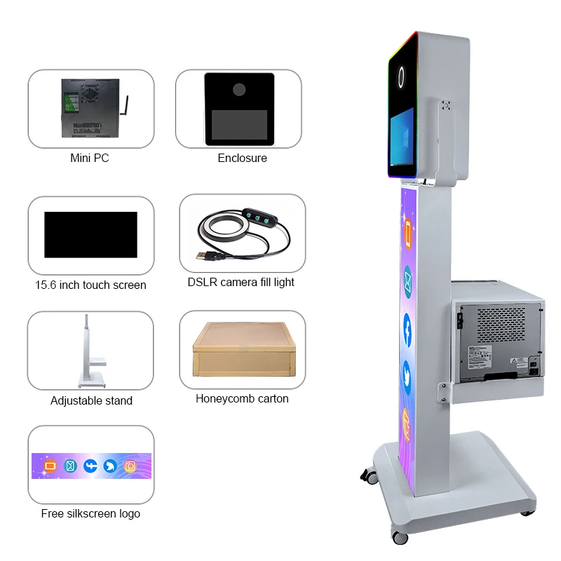 Dslr Camera Wedding Photo Booth Machine Portable Photo Booth Shell Touch Screen Selfie Photo Booth Kiosk