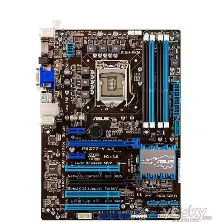P8Z77-V LX ATX Motherboard, LGA 1155 Socket, DDR3, Used Mainboard