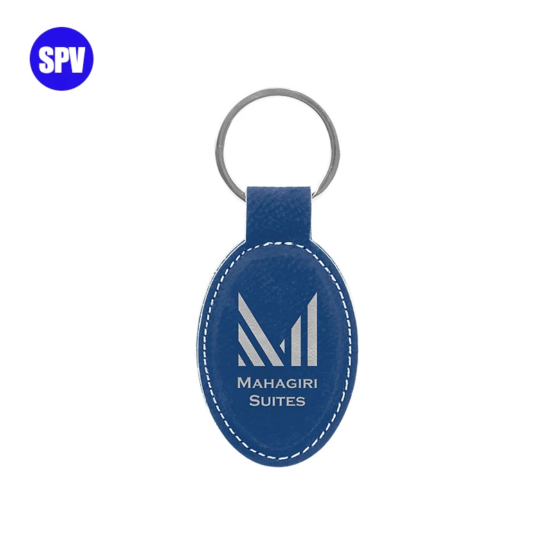 Hight Quality Laser Engraving Blanks Leather Keychain , Laserable Leatherette Keychain, Laser Blank Supplies