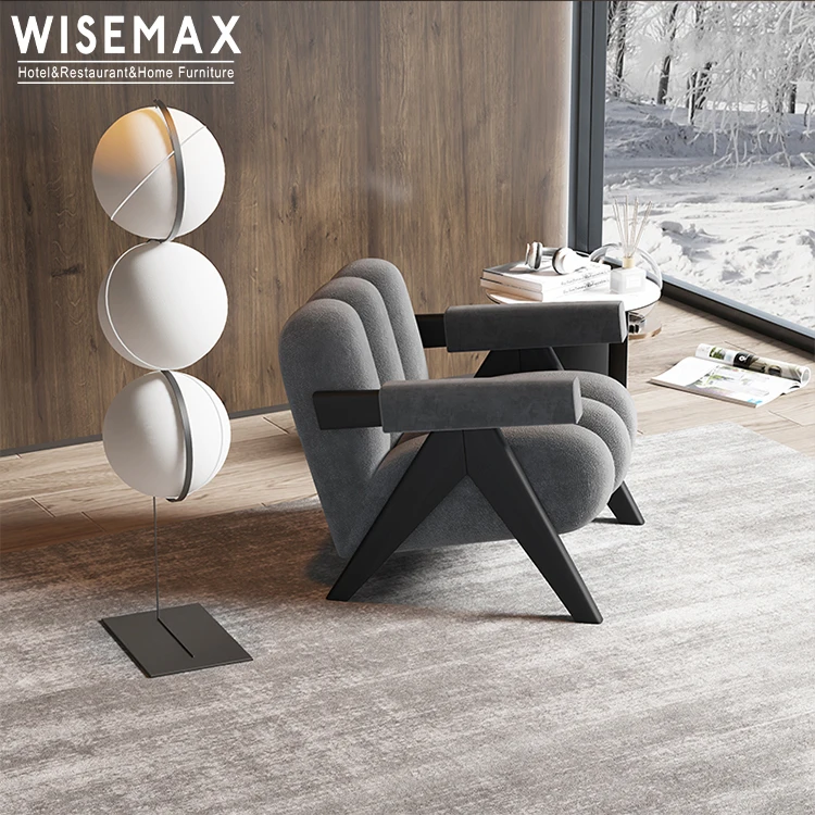 Wisemax Furniture Modern Home Single Sofas Velvet Fabric Leisure Accent ...