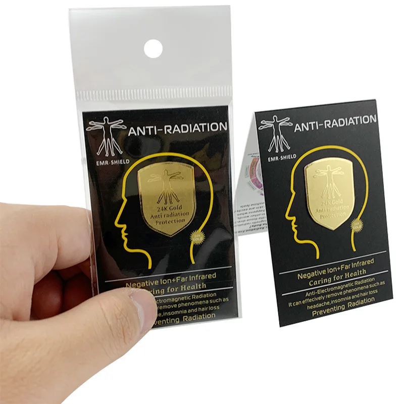 EMF protection Sticker Shield 24k Gold Negative Ion Radiation protection Energy Sticker Anti Radiation Mobile Phone Sticker