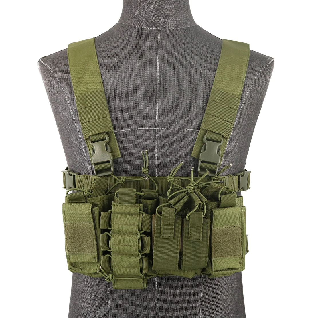 Lightweight Modular Micro Polyester Vest Bag Tactical Chest Rig with Mag Pouch & Cross Strap for Hunting Men Outdoor