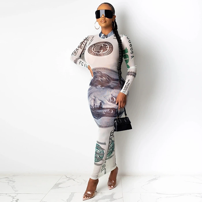 Autumn And Spring Women Dollars Money 