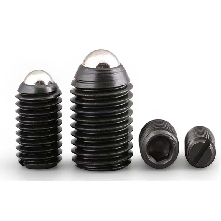 Spring Ball Set Screw M3 M4 Black Oxide Spring Loaded Ball Point Ball