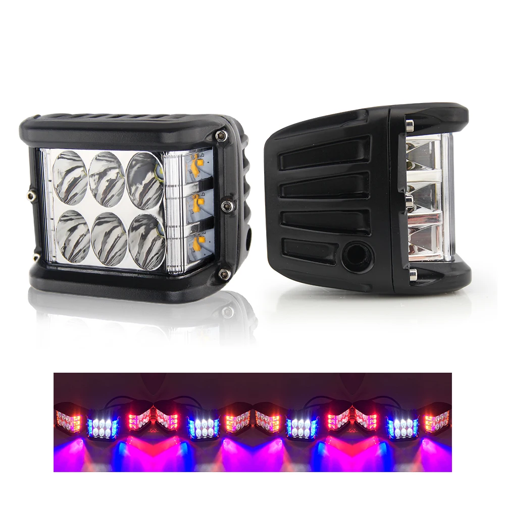 3 Inch 45W Mini LED Work Light with Side 4x4 Spot Lights