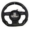 Alcantara+carbon fiber+white return mark +LED+white stitching