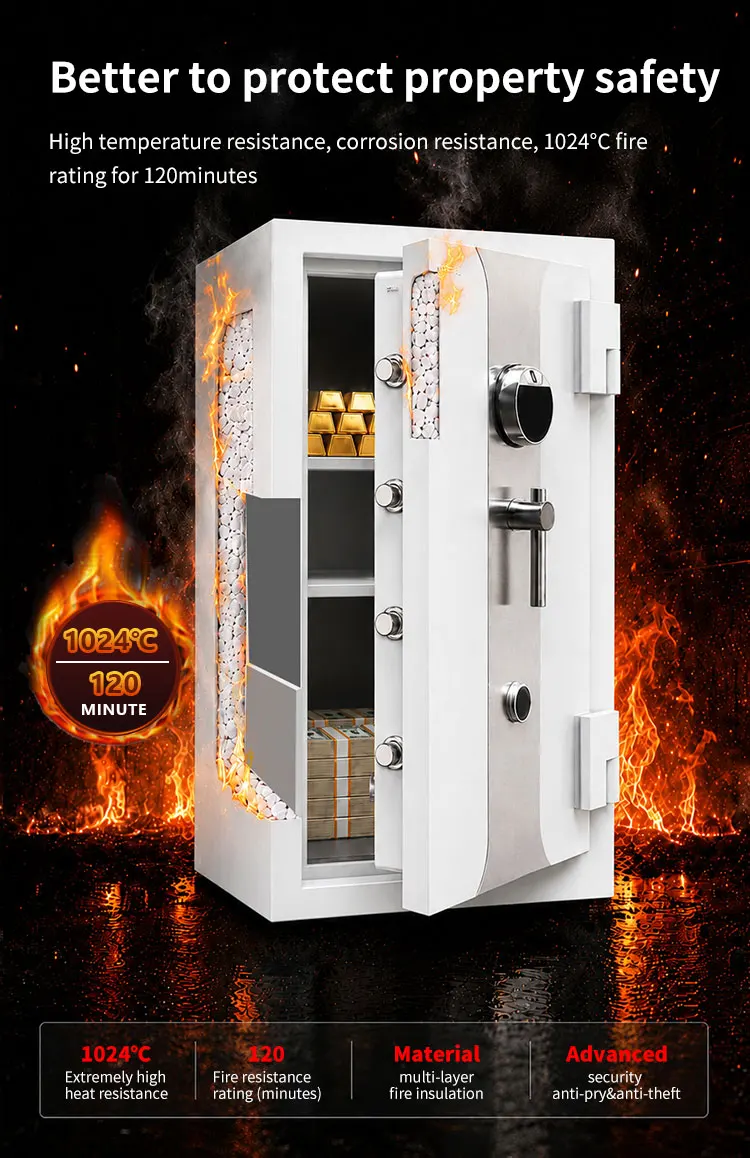 aj 1000 ceqsafe ce certified burglar proof security finance intelligent fireproof security safe box with electronic digital lock-8